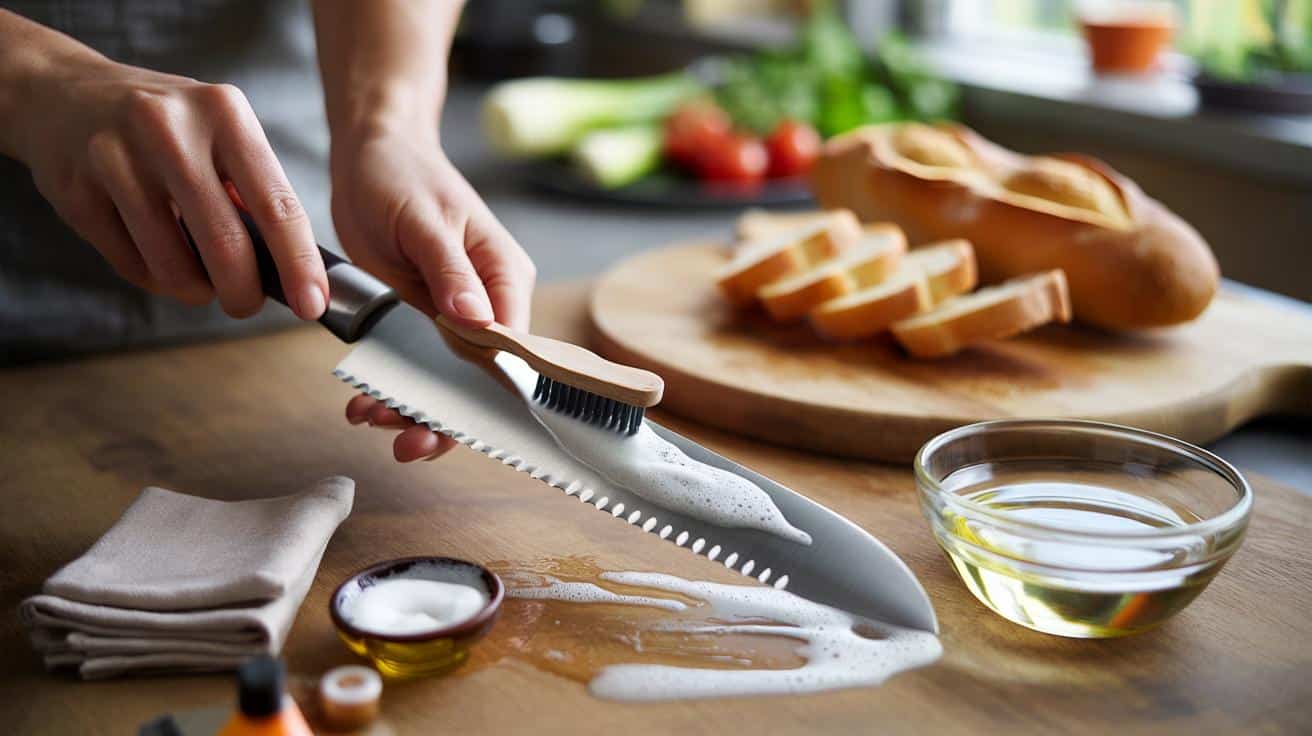 Jak wyczyścić ząbkowane noże kuchenne żeby odzyskały ostrość i połysk