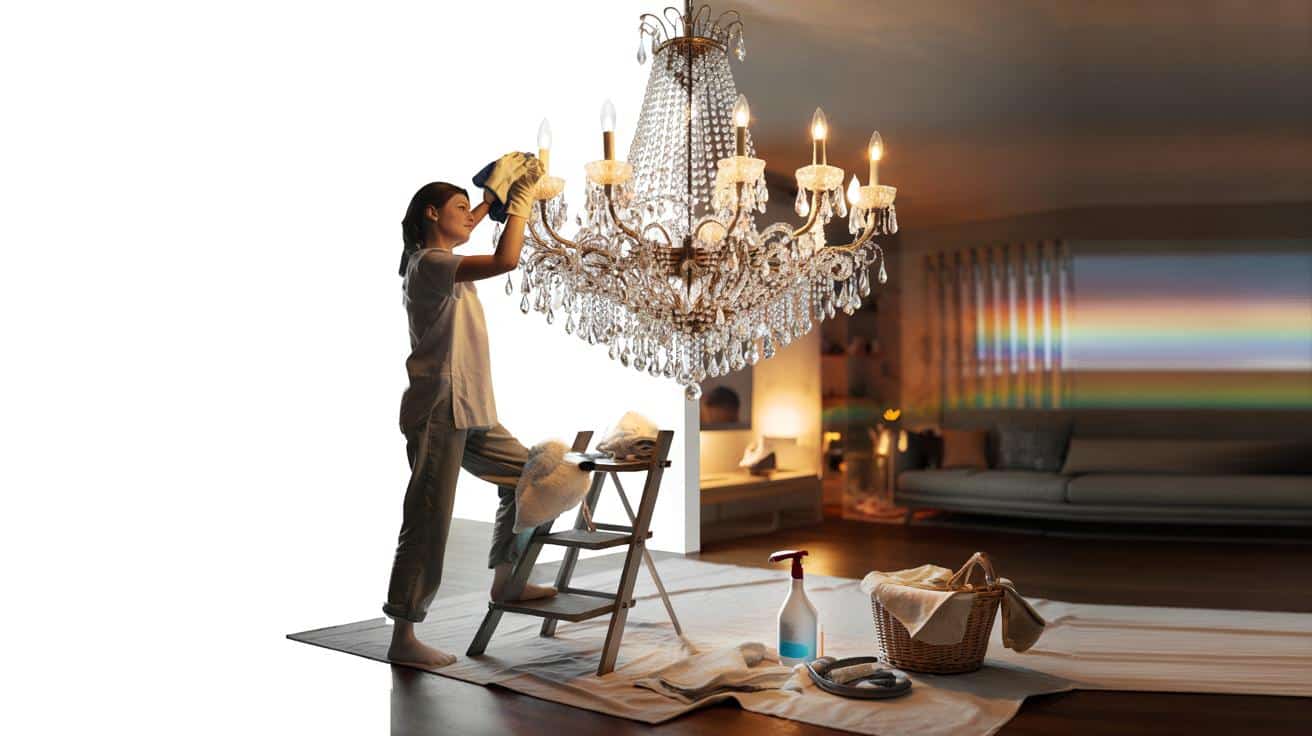 Jak wyczyścić żyrandol kryształowy bez zdejmowania