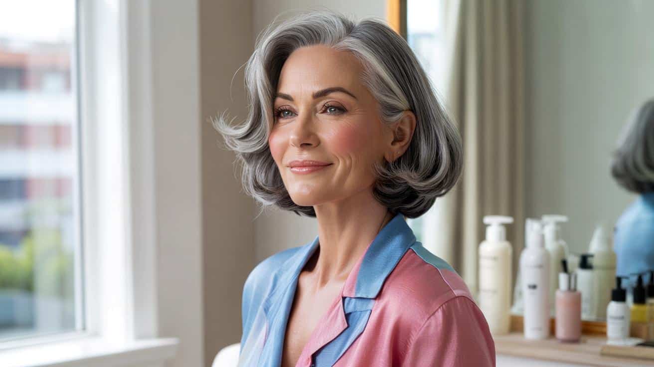Jak wyglądać młodziej bez farbowania siwych włosów
