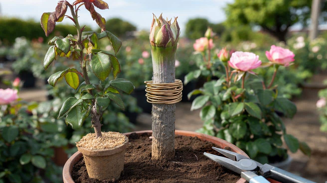 Jak z jednej starej gałązki zrobić nowy krzew róż: sprytny trik z drutem
