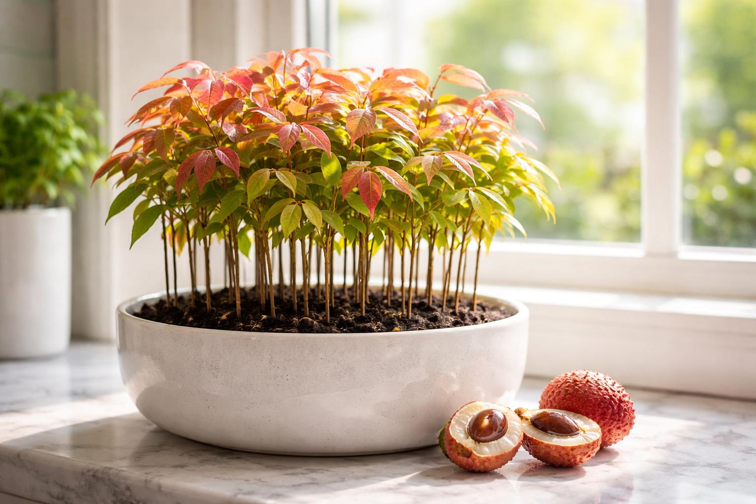 Jak z pestek liczi w miesiąc wyhodować różowy mini-las na parapecie