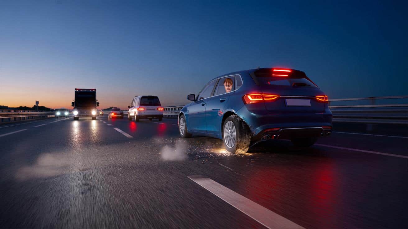 Jak zachować się, gdy pęka opona podczas jazdy autostradą