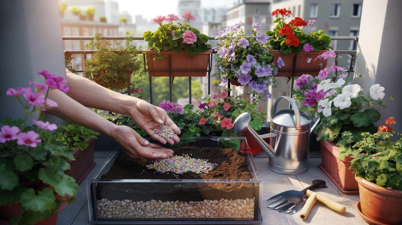 Jak zapewnić roślinom balkonowym nawóz na cały sezon jednym zabiegiem