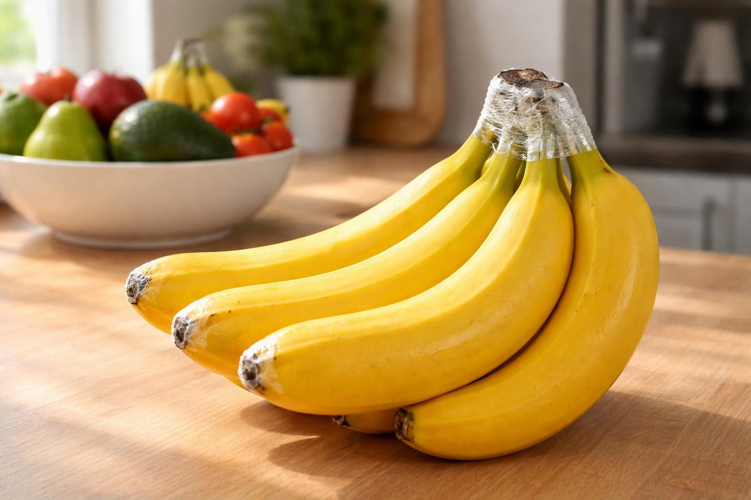 Jak zatrzymać żółte banany na dłużej? Jeden prosty trik z kuchni