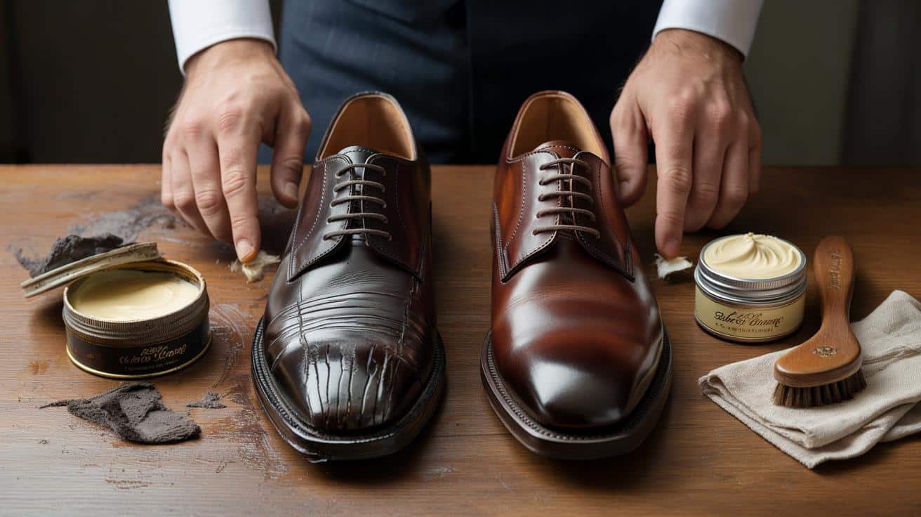 Jak zły sposób smarowania butów kremem który stosuje większość niszczy skórę obuwia