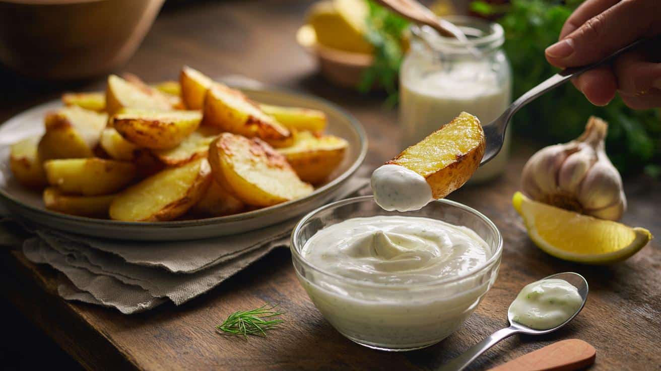 Jak zrobić prosty domowy sos czosnkowy który pasuje do pieczonych ziemniaków
