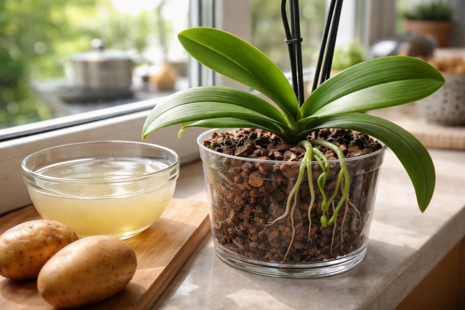 Jak zwykły ziemniak wskrzesza marniejącą orchideę i przyspiesza kwitnienie