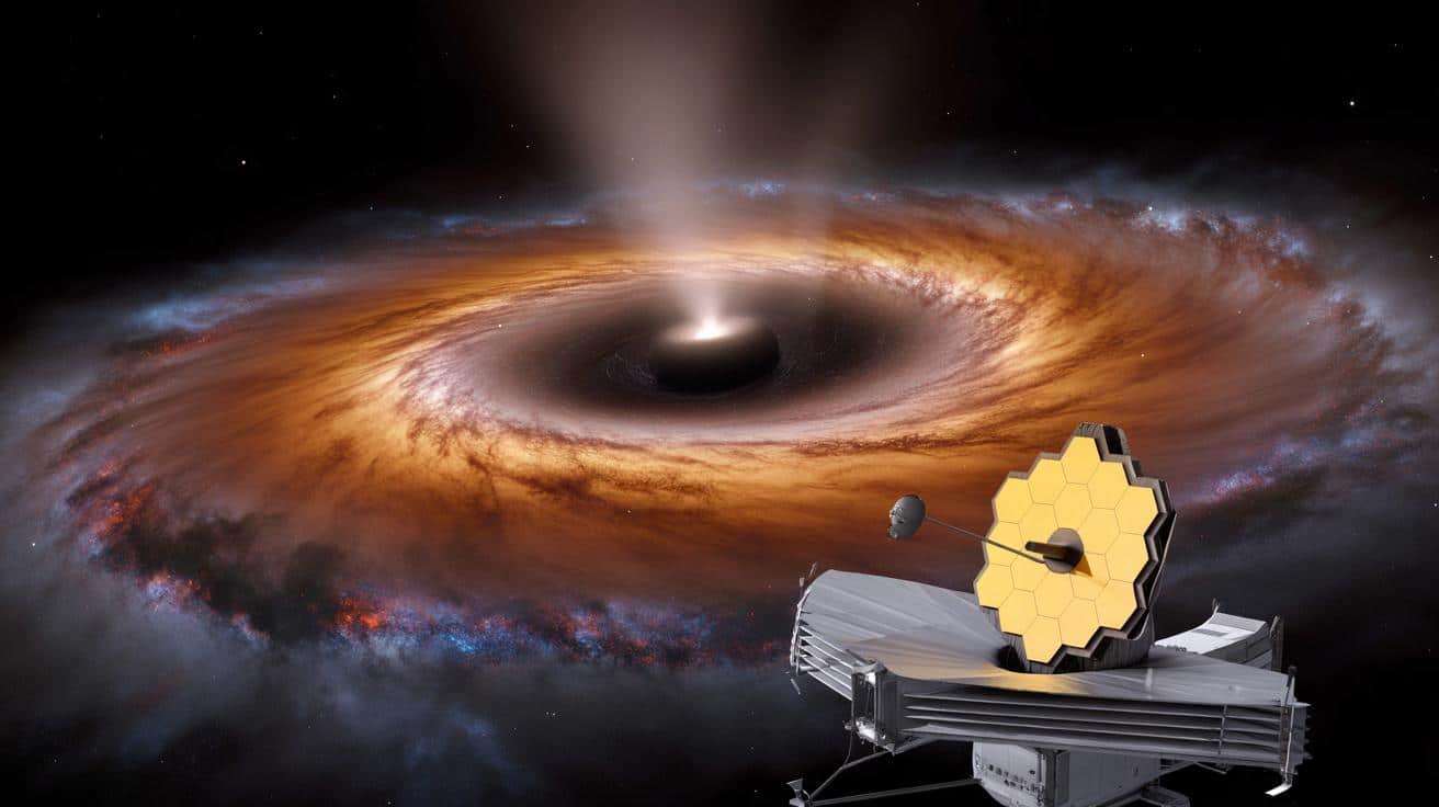 James-Webb odsłania ukryty „pierścień pyłu” wokół groźnego czarnej dziury