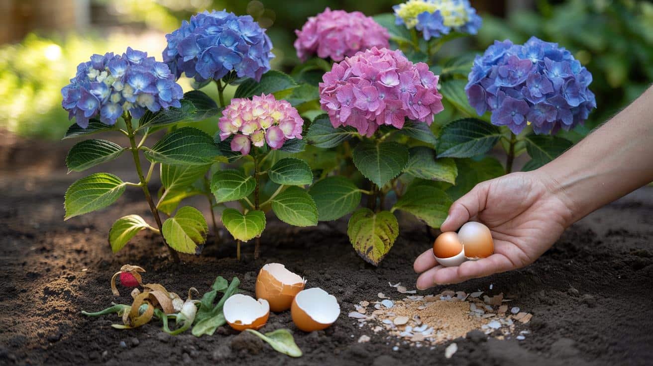Jeden kuchenny odpad, który odmienia hortensje: mocniejsze krzewy i intensywne kwiaty