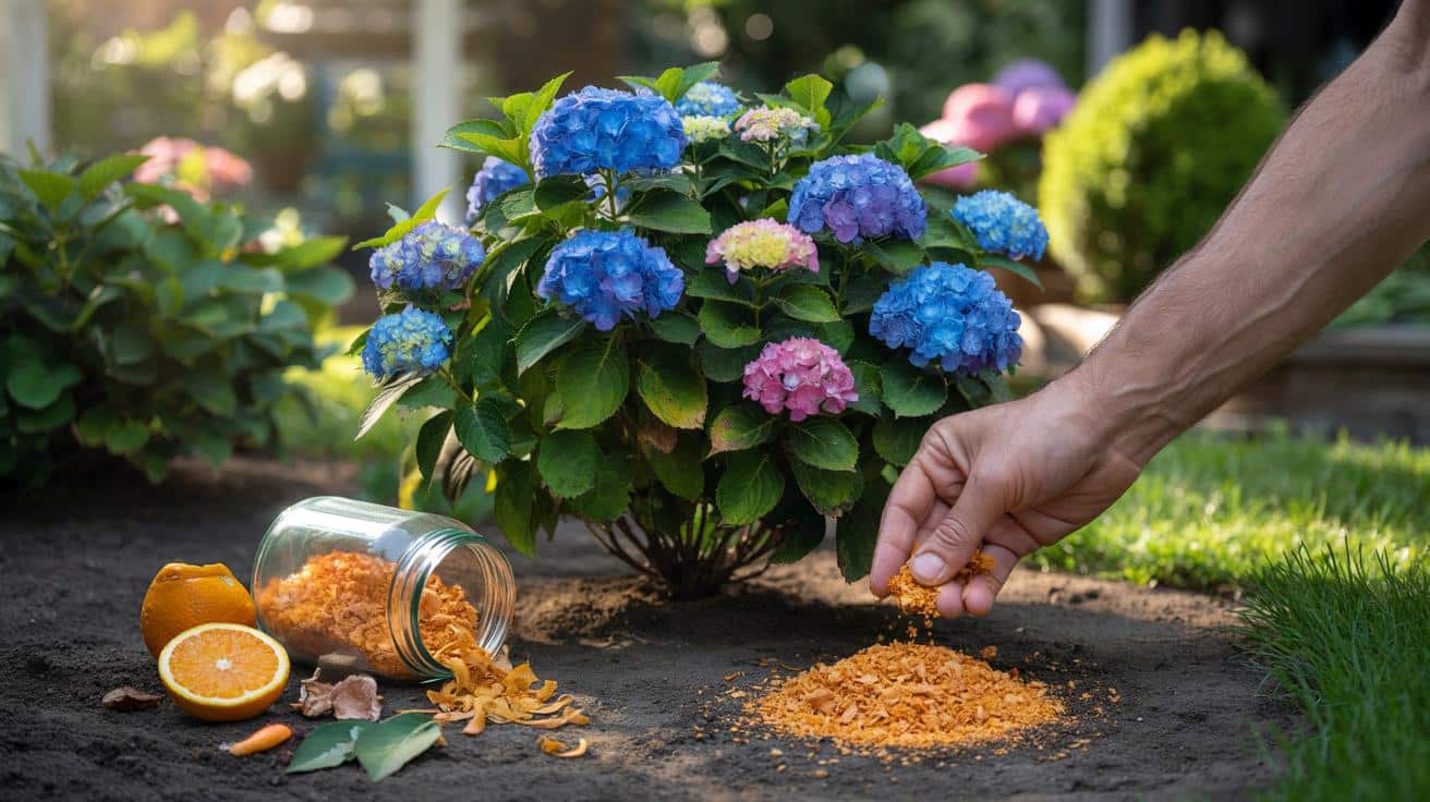 Jeden kuchenny odpad, który odmienia hortensje: mocniejszy krzew i intensywne kwiaty