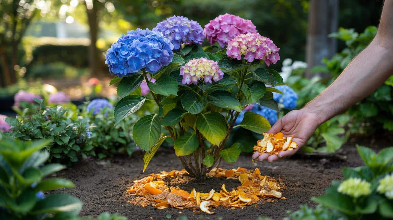 Jeden kuchenny odpadek, który odmienia hortensje: mocniejszy kolor i zdrowe liście