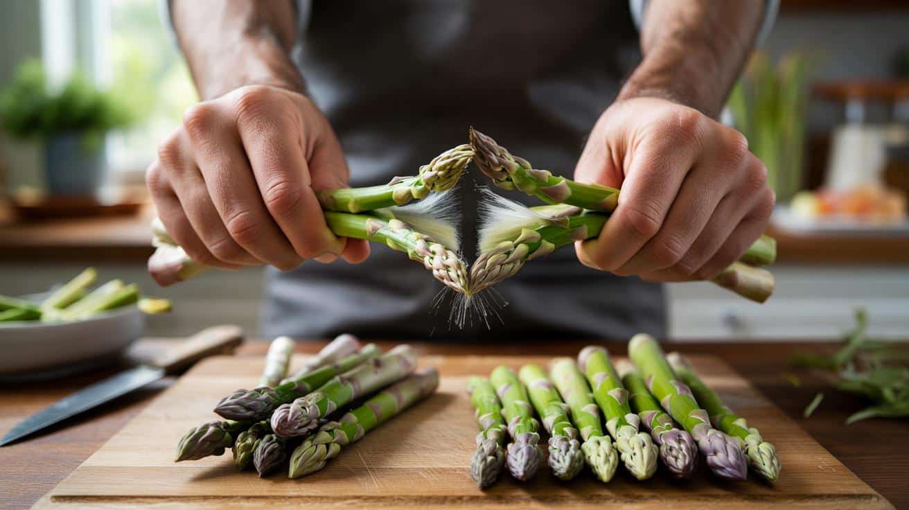 Jeden szparagę zjesz, drugi wyrzucisz. Ten prosty trik pokazuje, gdzie kończy się zdrewniały dół