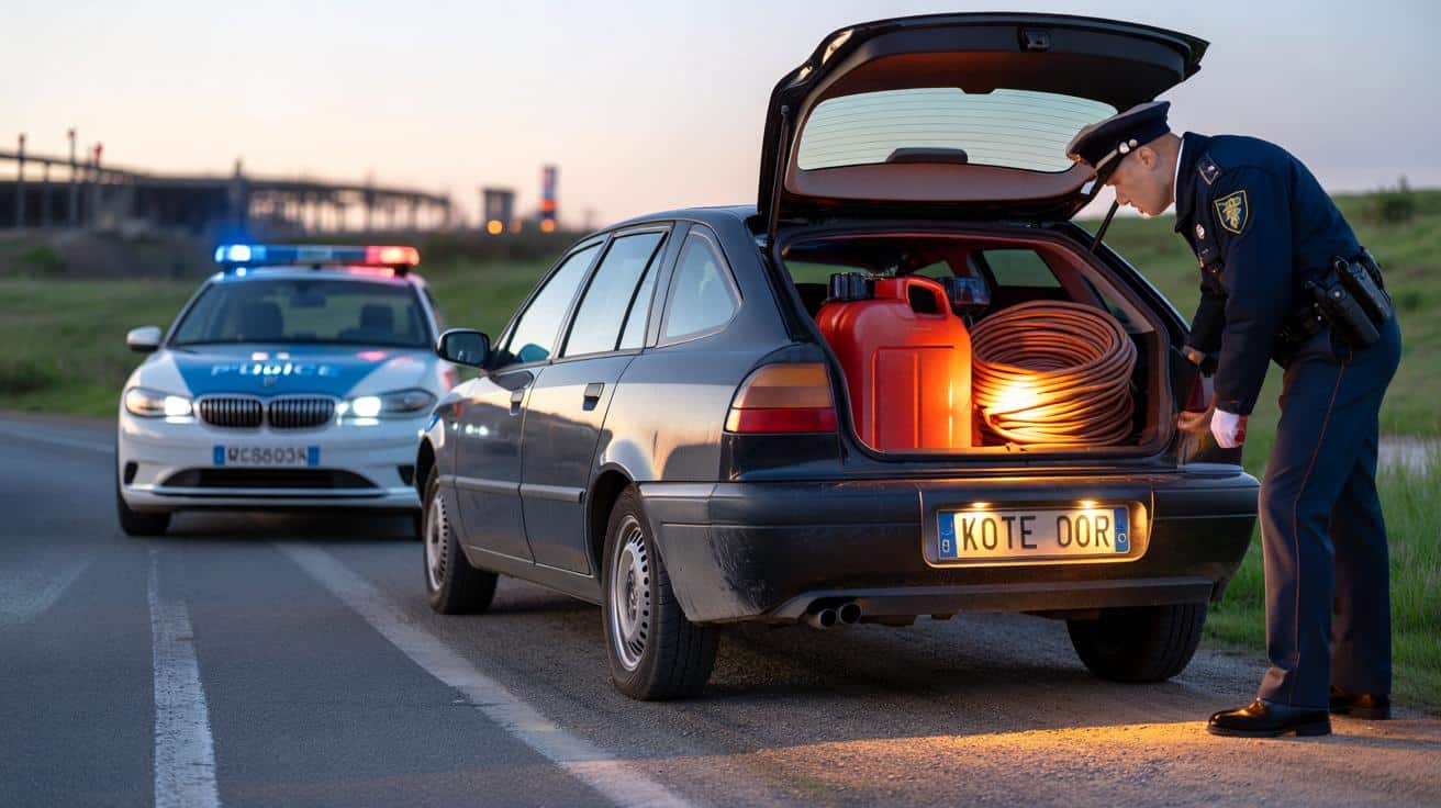 Jedna litera na tablicy zdradziła złodzieja paliwa i kabli