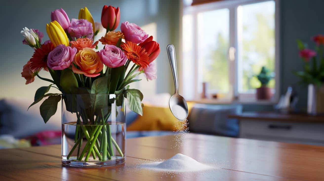 Jedna łyżeczka z kuchni, a bukiet wygląda jak świeżo kupiony