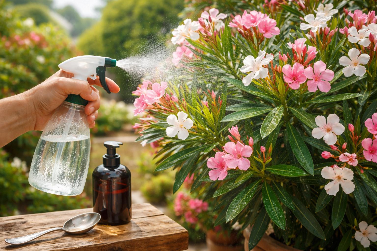 Jedna łyżka do oprysku i oleander kwitnie bez przerwy całe lato