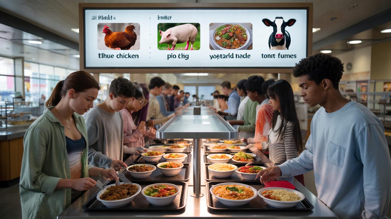 Jedna mała sztuczka w menu, a studenci znacznie rzadziej wybierali mięso