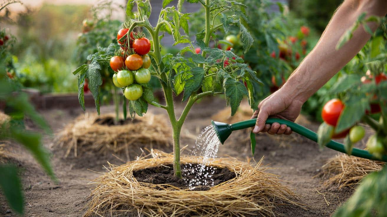 Jedna prosta czynność przed podlewaniem, a pomidory rosną silniejsze i zdrowsze