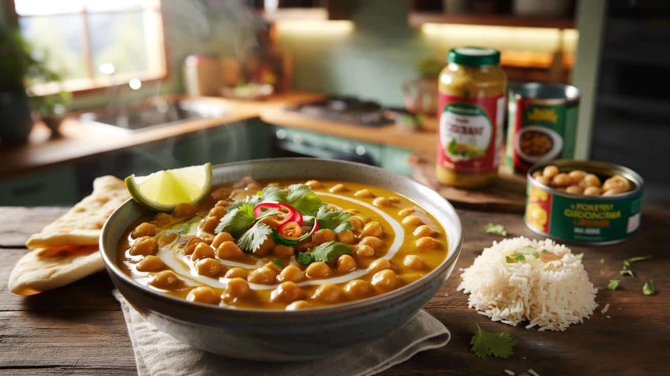 Jedno danie na wieczór: ekspresowy kremowy curry z ciecierzycy w 20 minut