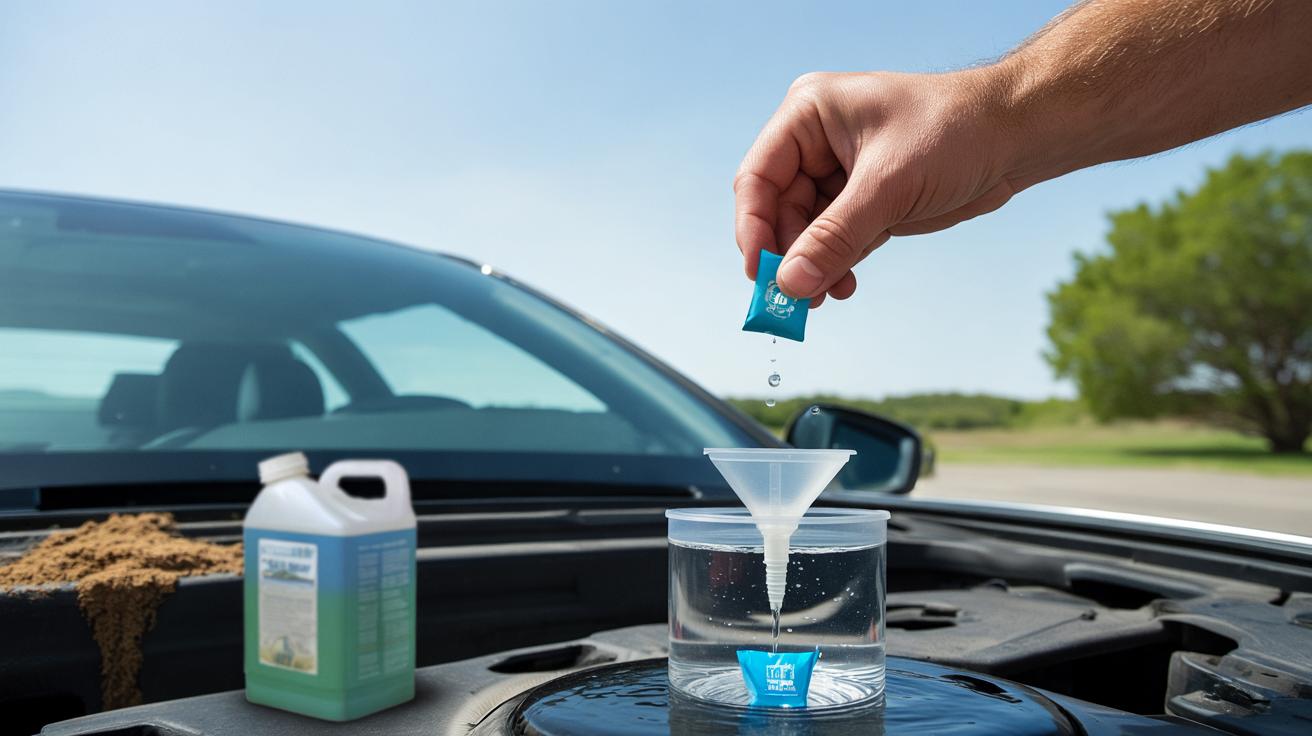 Już nie kupuję płynu do spryskiwaczy. Ta tania tabletka robi 5 litrów za grosze