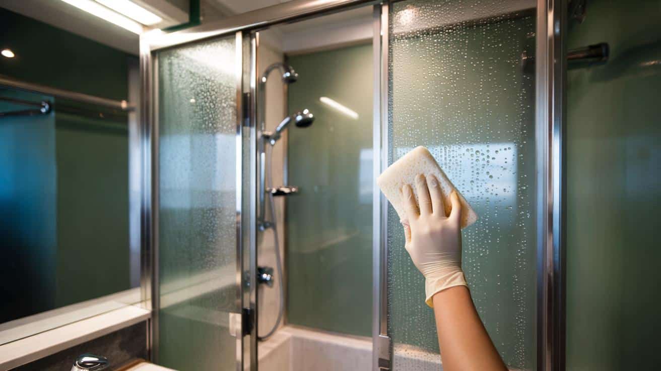 Hotelowy trik na lśniącą kabinę prysznicową bez smug. Wystarczy niedroga gąbka