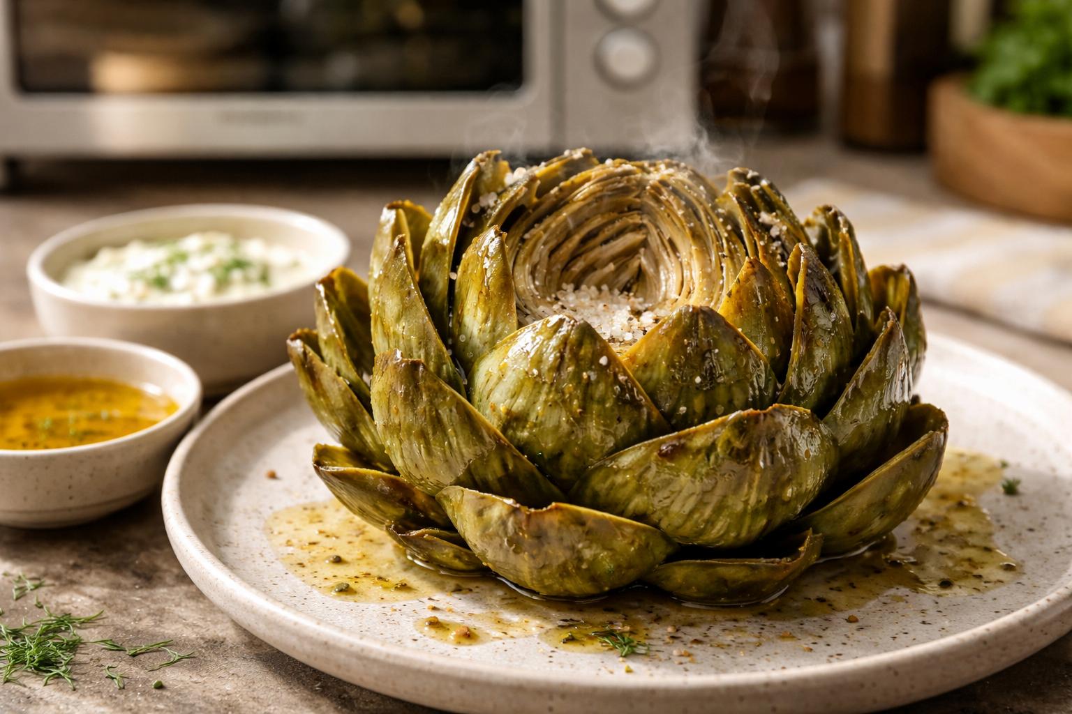 Karczoch z mikrofalówki w 10 minut: prosty patent na idealnie miękki warzywny „steak”