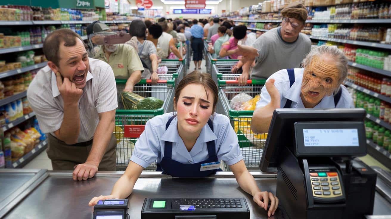 Kasjerka zdradza teksty klientów, których ma już serdecznie dość