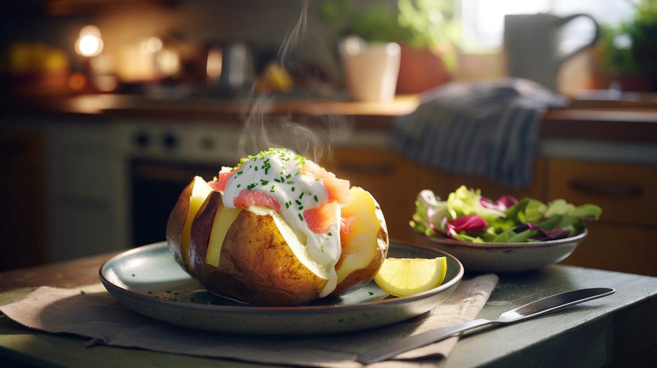 Kolacja z pieczonym ziemniakiem w 20 minut. Hit na bardzo zmęczone wieczory