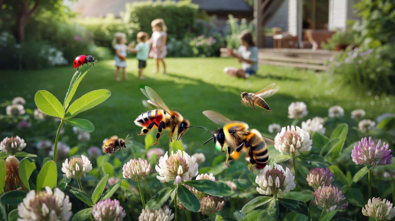 Koniczyna w trawniku a owady: czy naprawdę ściąga „robactwo” do ogrodu?