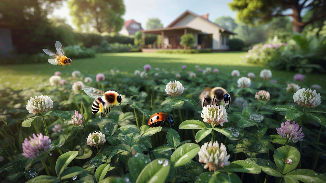 Koniczyna w trawniku: czy naprawdę przyciąga robaki i owady?