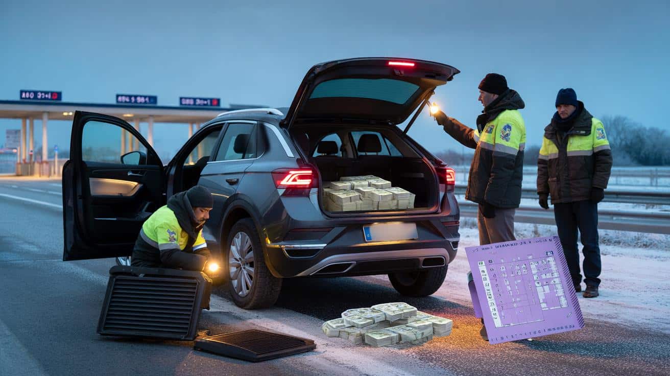 Kontrola na autostradzie A10. W wentylacji auta leżało 110 tys. euro