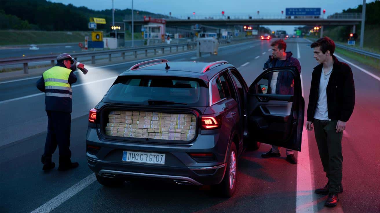 Kontrola na autostradzie, zwykły SUV i 110 tys. euro w nawiewach