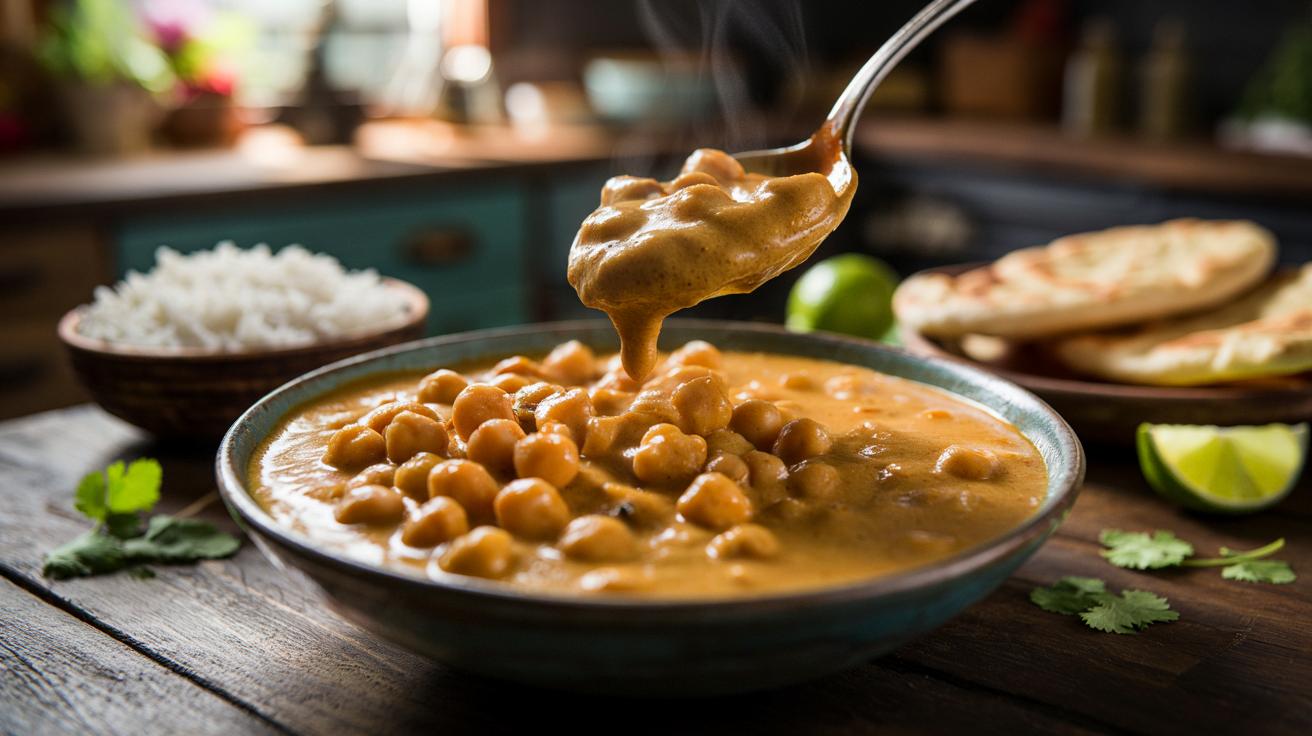 Kremowe curry z ciecierzycy w 20 minut. Kolacja, która wciąga od pierwszej łyżki