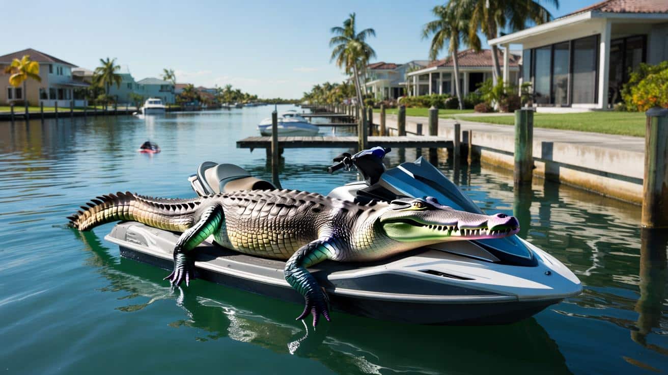 Krokodyle wsiadają na jet-ski na Florydzie. Naukowcy: to desperacka walka o przetrwanie