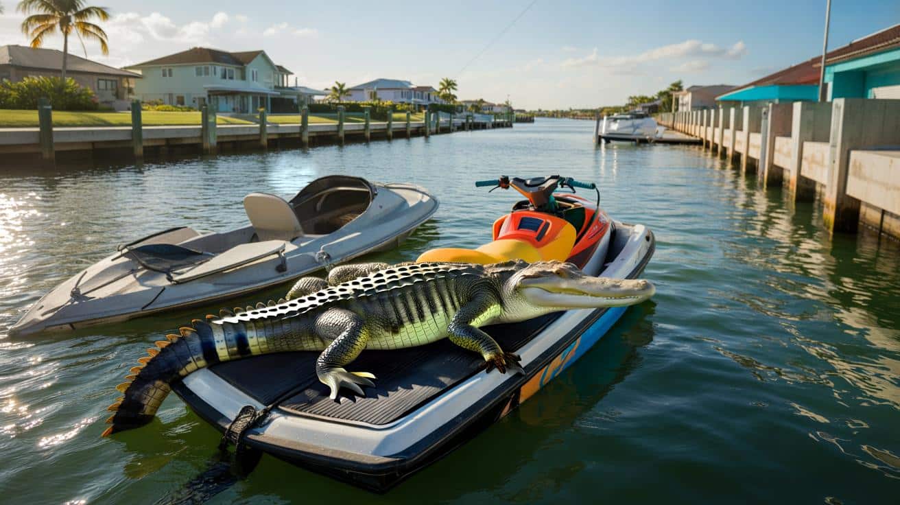 Krokodyle wzięły się za jet ski? Zaskakujący skutek betonu na Florydzie
