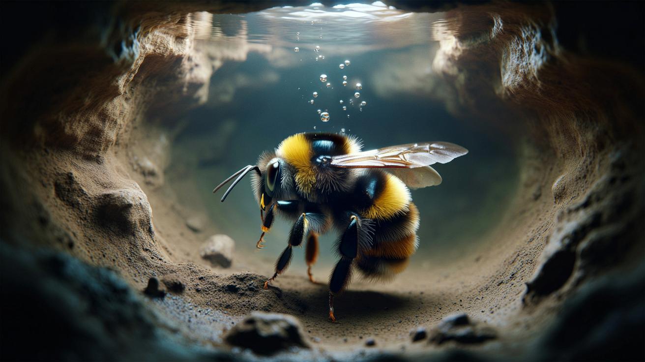 Królowe trzmieli z niezwykłą odpornością: potrafią przeżyć tydzień pod wodą