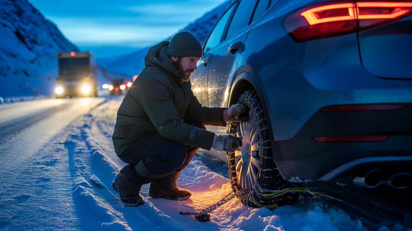 Łańcuchy śniegowe: zimowy must have, który może mocno zirytować kierowcę