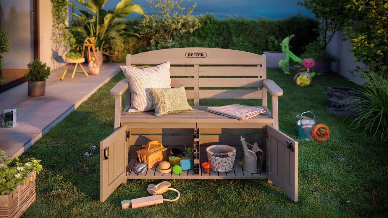 Ławka ze schowkiem Keter Eden 2 w 1 – porządek w ogrodzie bez budowy domku