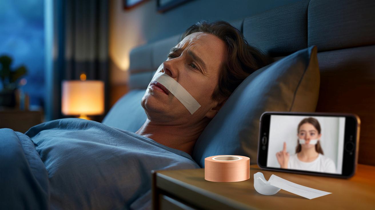 Lekarze alarmują: viralowy „sleep hack” z taśmą na usta może być groźny
