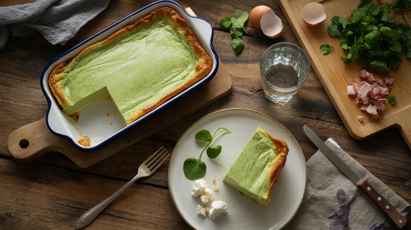 Lekki zapiekany krem z rukwi wodnej: tani obiad pełen smaku