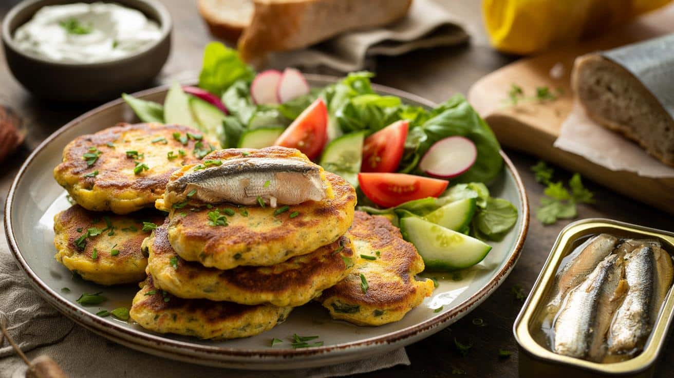 Lekkie placuszki z sardynek: szybki obiad pełen białka i zdrowych tłuszczów