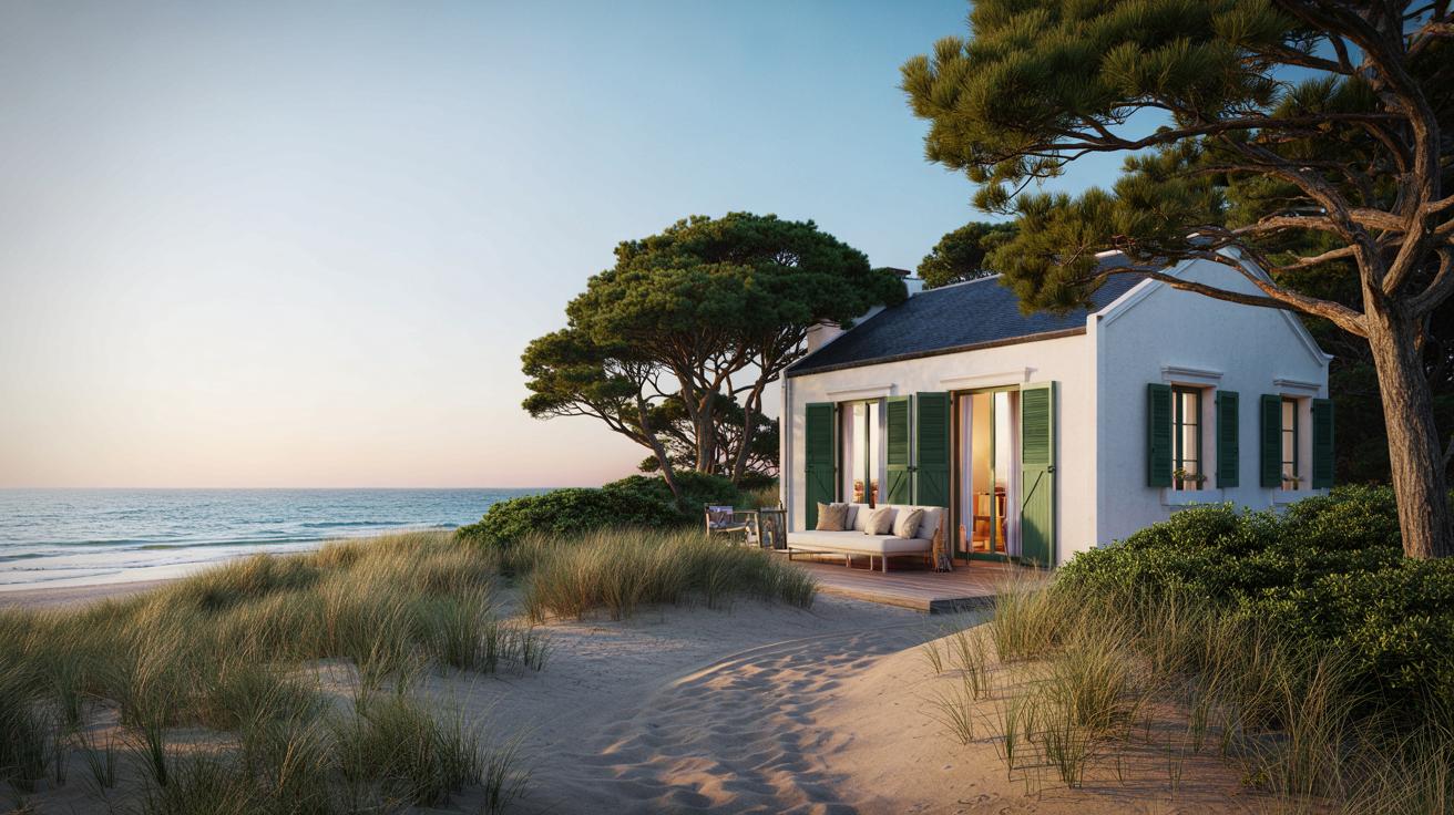 Letnia przystań Jeana Dujardina: dyskretna willa nad oceanem