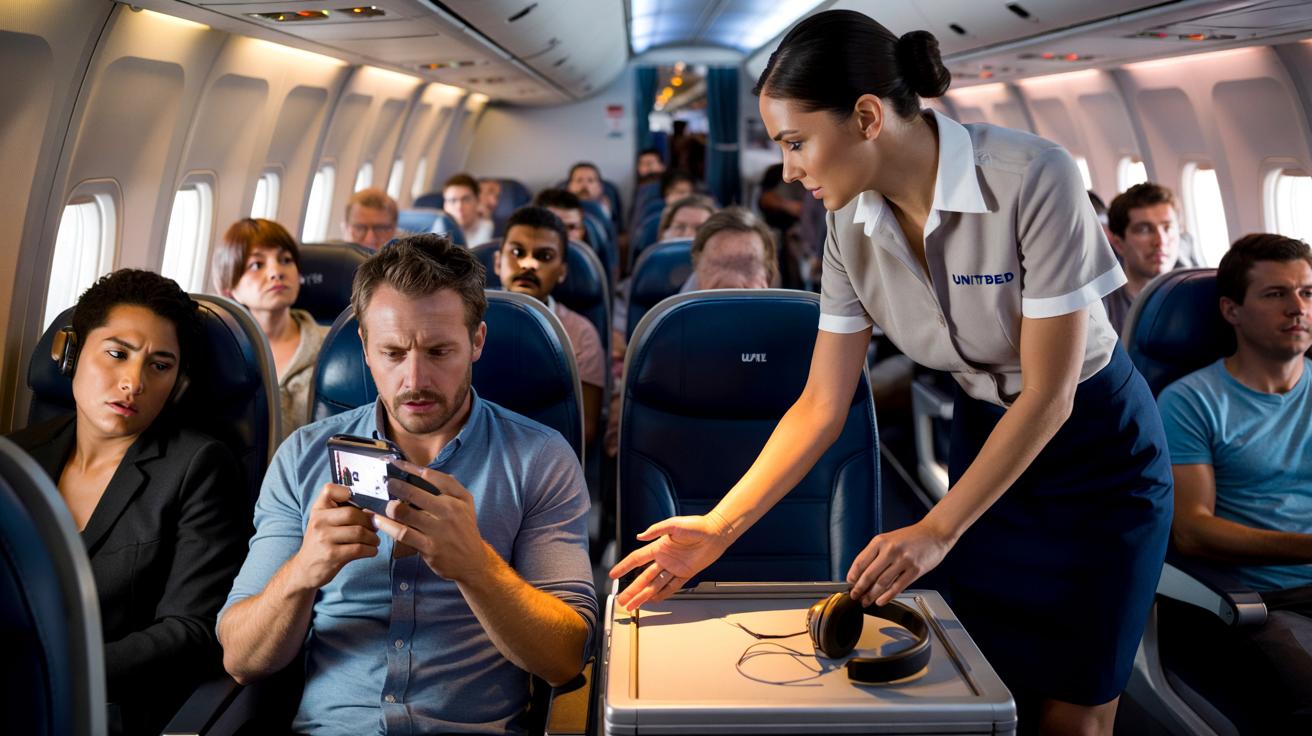 Linie wyrzucą pasażerów za głośny telefon? Głośna decyzja United Airlines