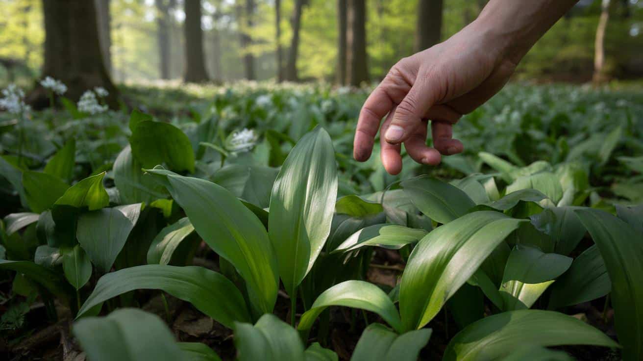Liście czosnku niedźwiedziego są blade lub w paski? Sprawdź, czy możesz je zrywać