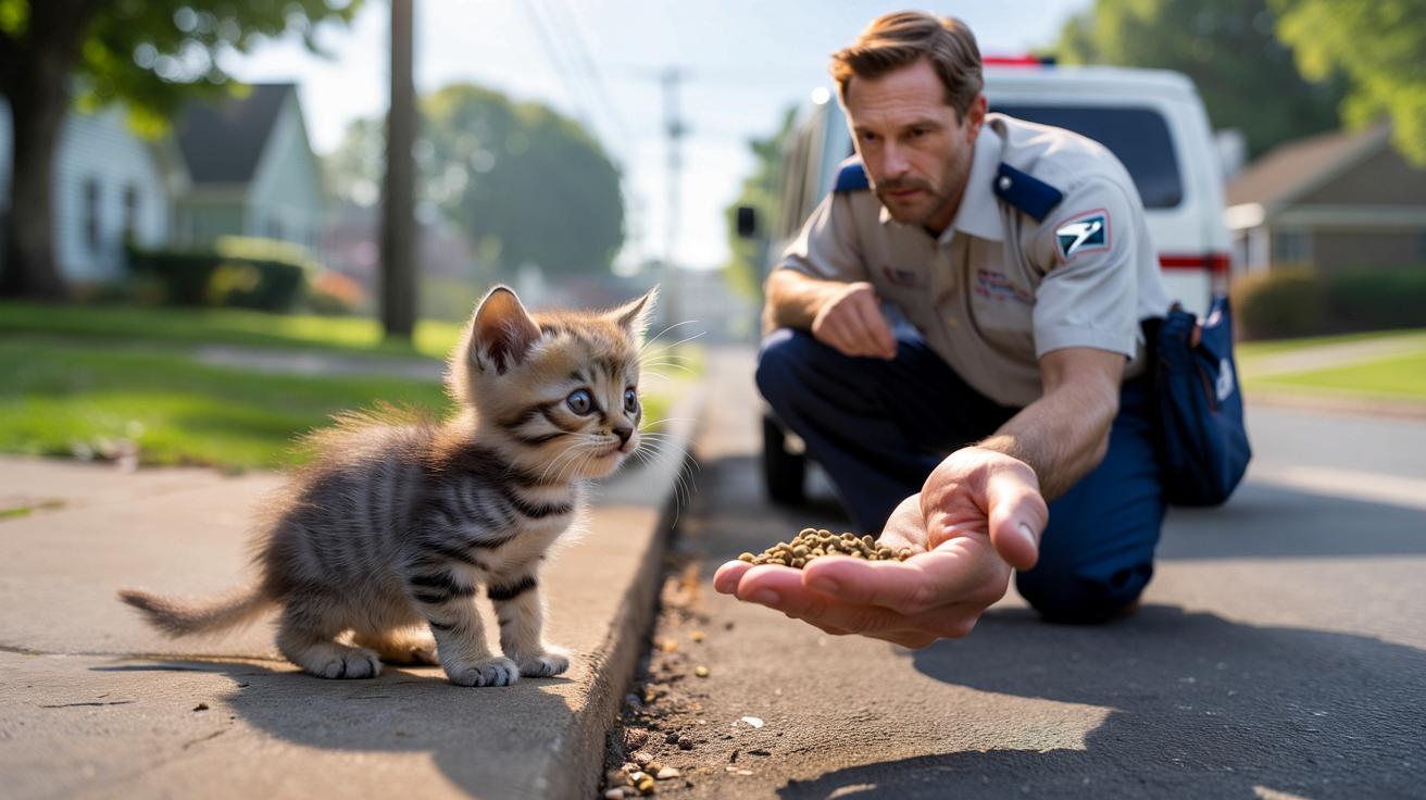 Listonosz zauważa coś malutkiego na chodniku. Ta chwila wywraca jego życie do góry nogami