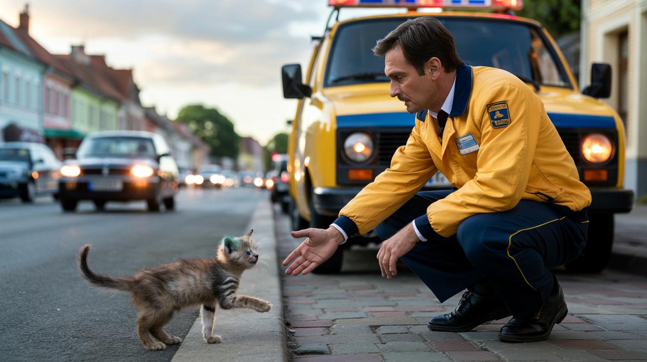 Listonosz zauważa coś na chodniku. Ten maluch wywraca jego życie do góry nogami