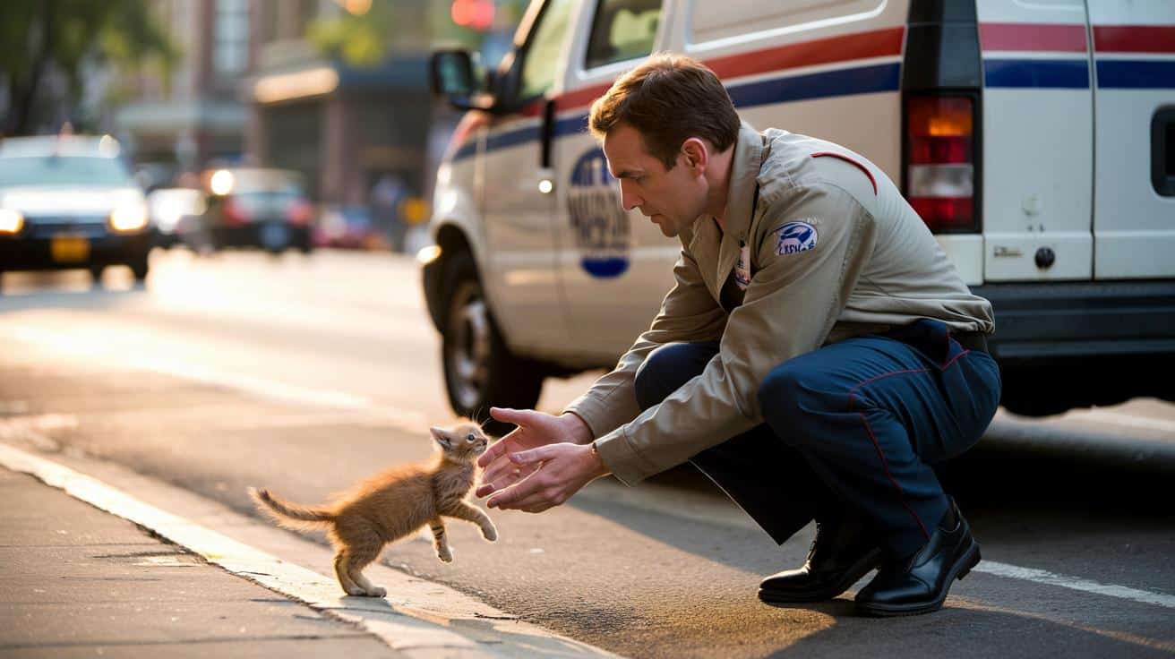 Listonosz znalazł na chodniku coś maleńkiego. Dziś jeździ w dwie osoby
