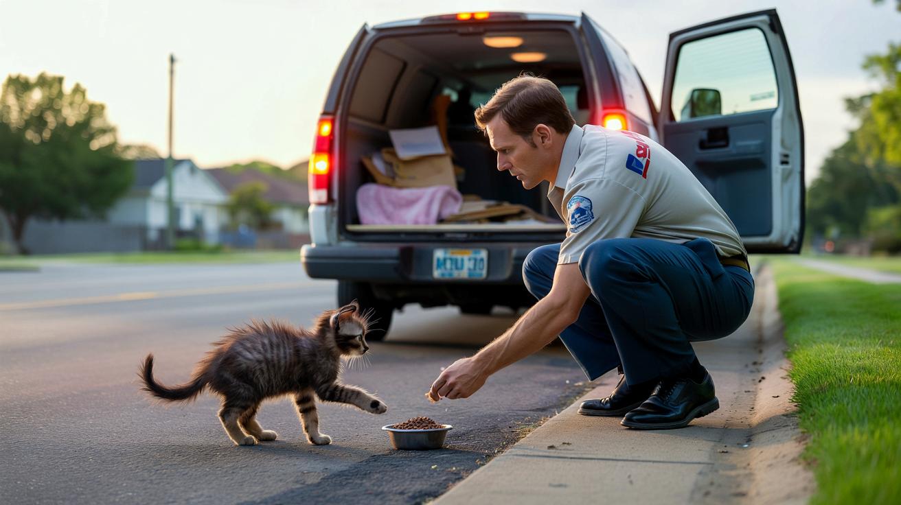 Listonosz zobaczył „kłaczek” na chodniku. To spotkanie wywróciło jego życie do góry nogami