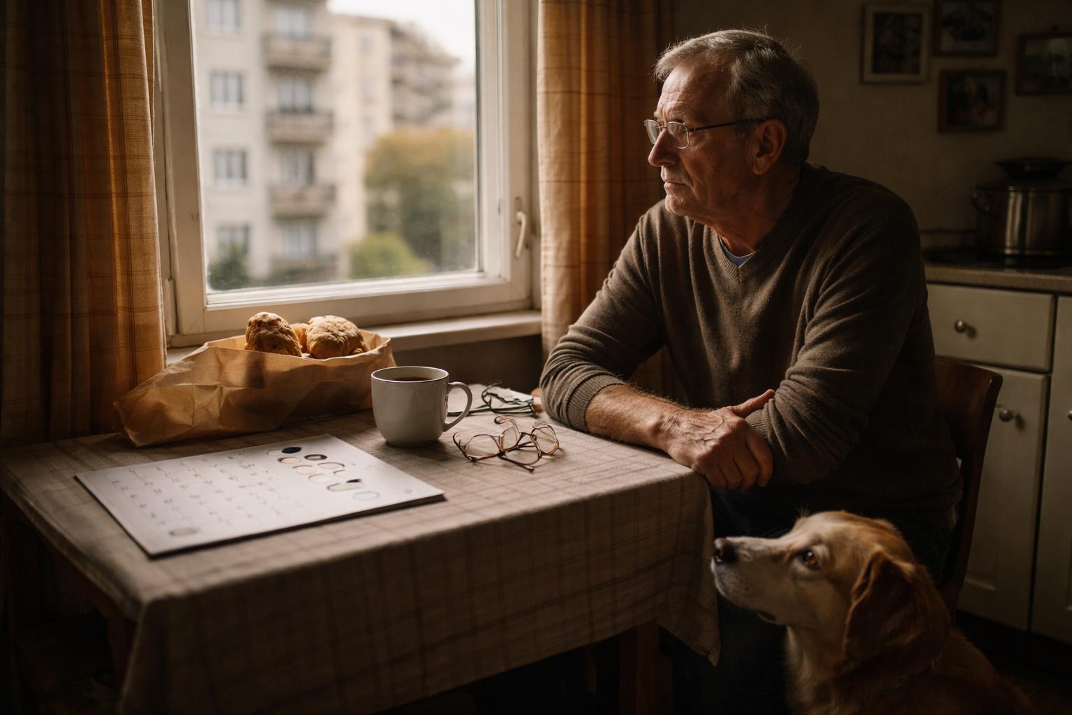 Ma 67 lat i dorosłe dzieci tuż obok. Odwiedzają go tylko dwa razy w roku