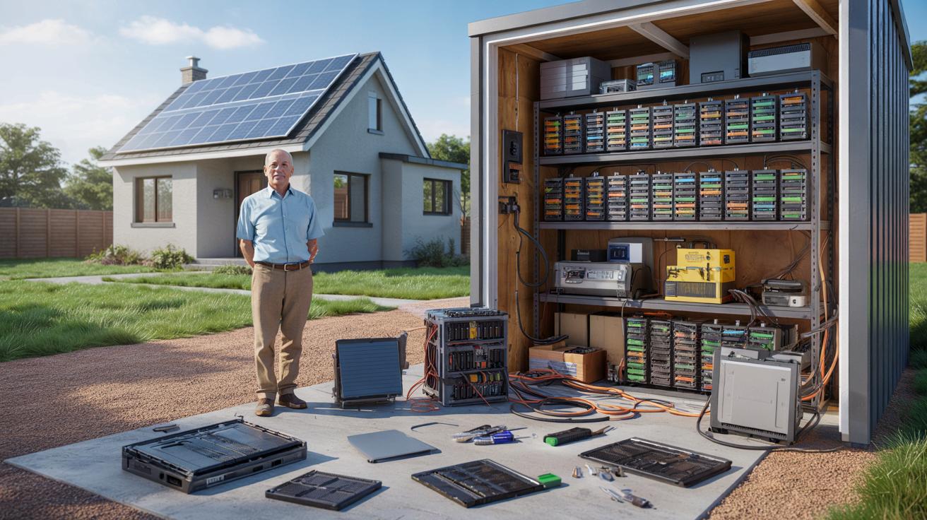 Ma dom pełen prądu od 10 lat dzięki starym bateriom z laptopów