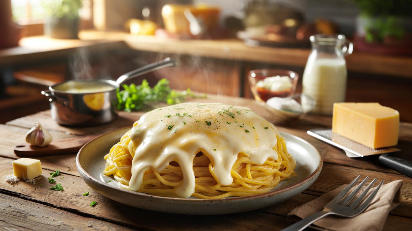 Makarony w ekspresowym sosie serowym: kremowa kolacja w 20 minut